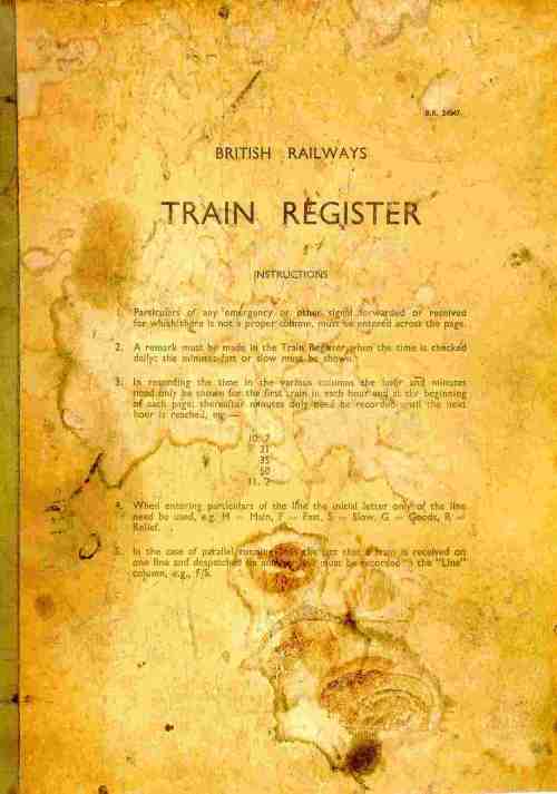 Little Eaton Station Train Register Book cover