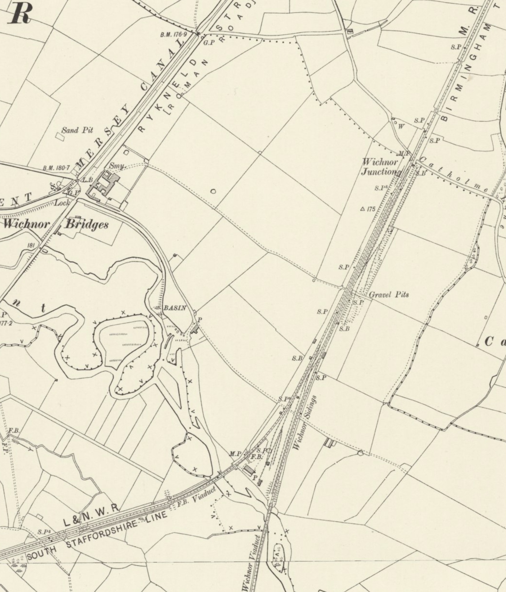 OS Map of the Wichnor area